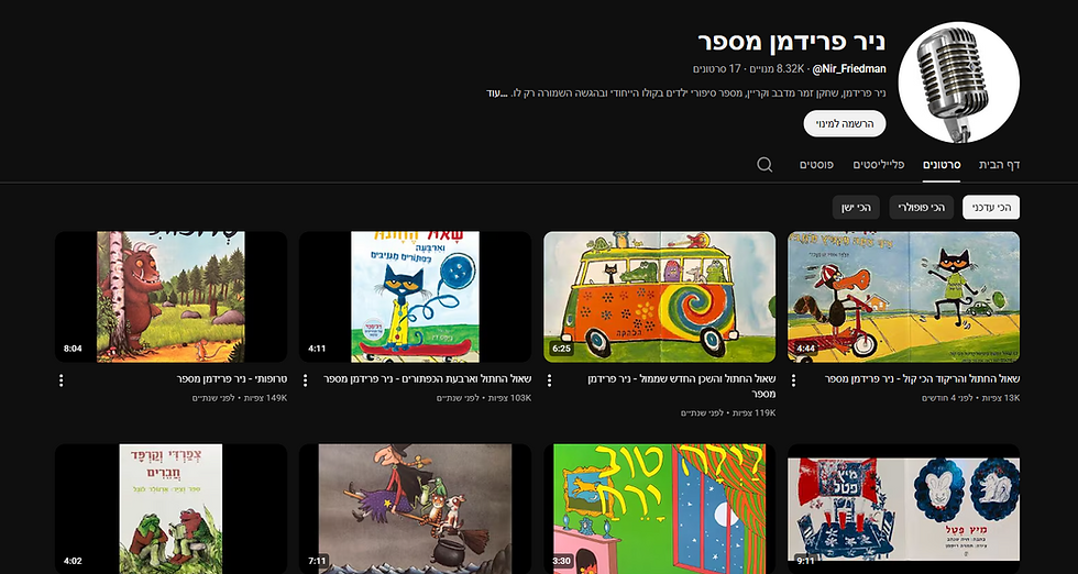ניר פרידמן מספר סיפורי ילדים